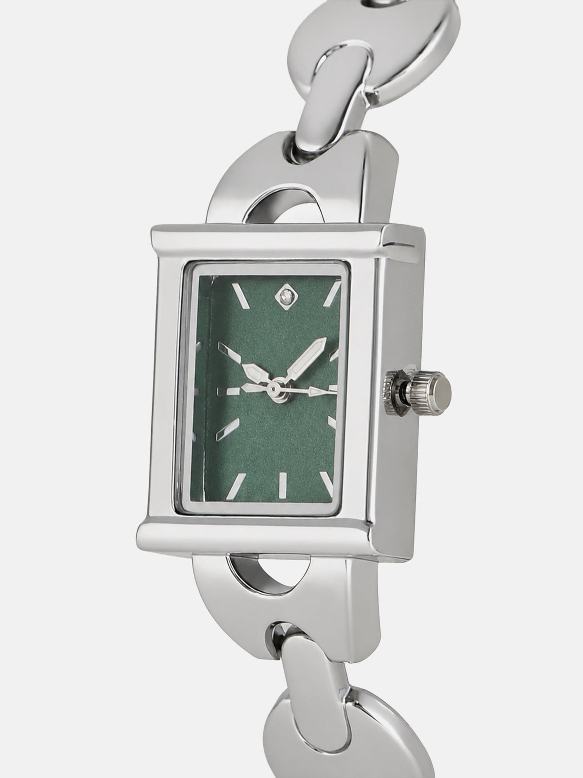 The Midnight Rectangle Watch - Silver