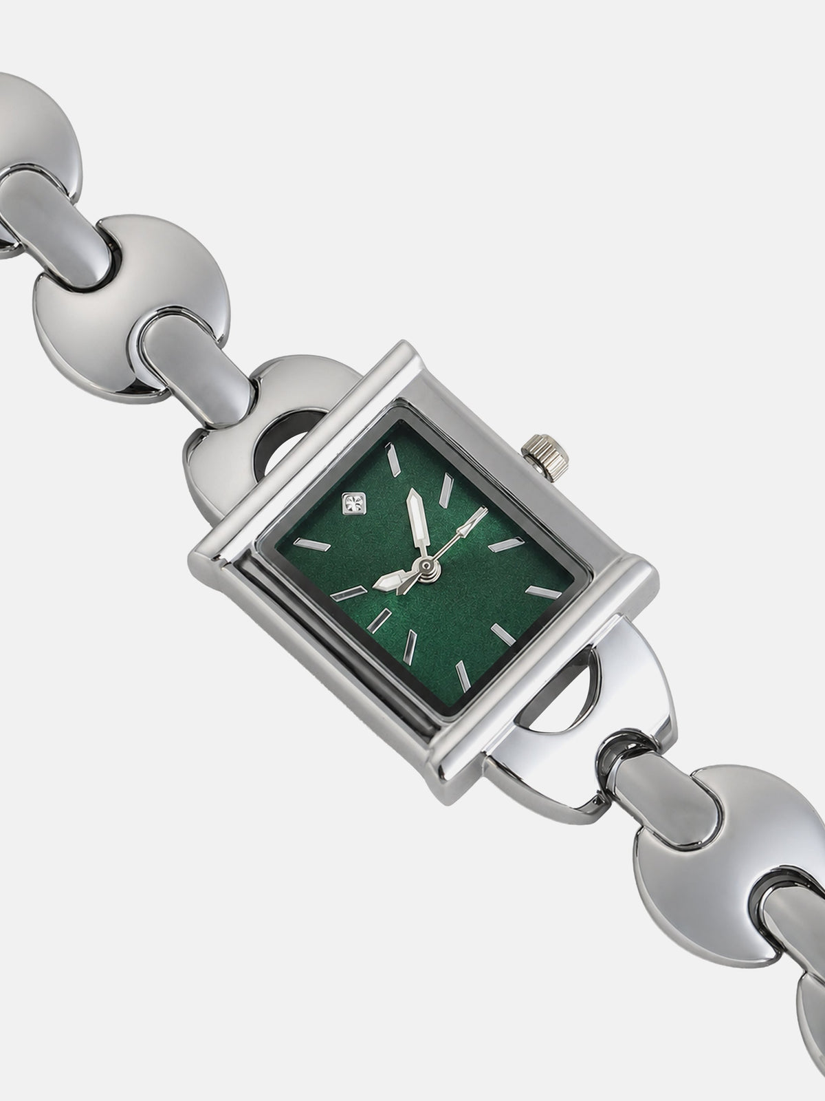 The Midnight Rectangle Watch - Silver