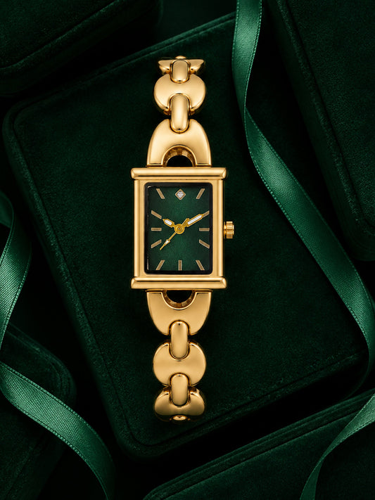 The Victoria Rectangle Watch - Gold