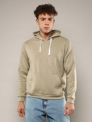 Pullover Hoodie With Contrast Drawstring