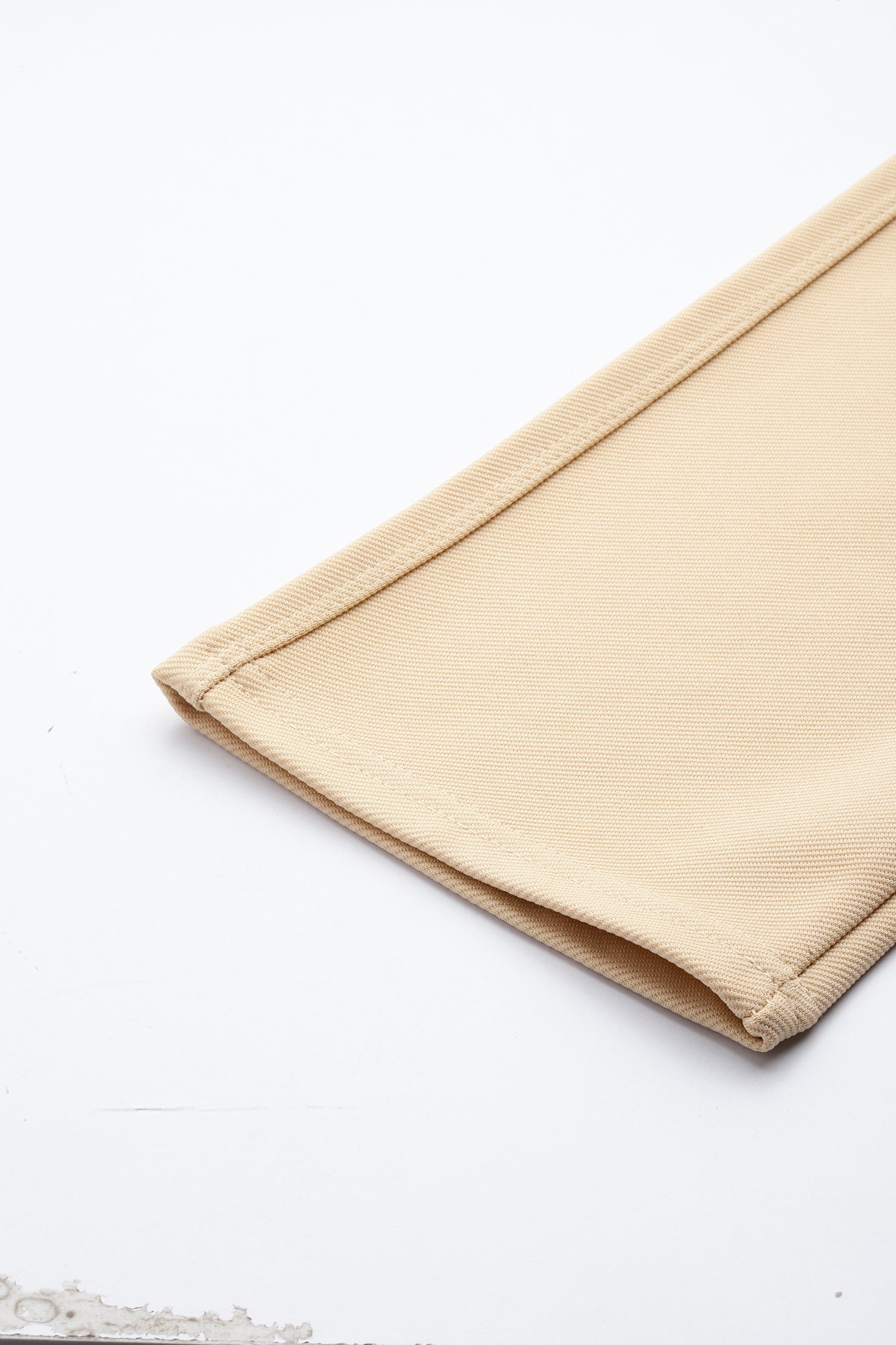 women mid rise wrinkle free plain formal trousers 1