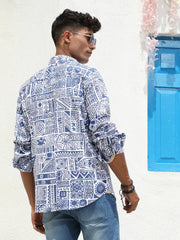 Contrast Aztec Shirt