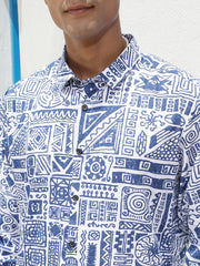 Contrast Aztec Shirt