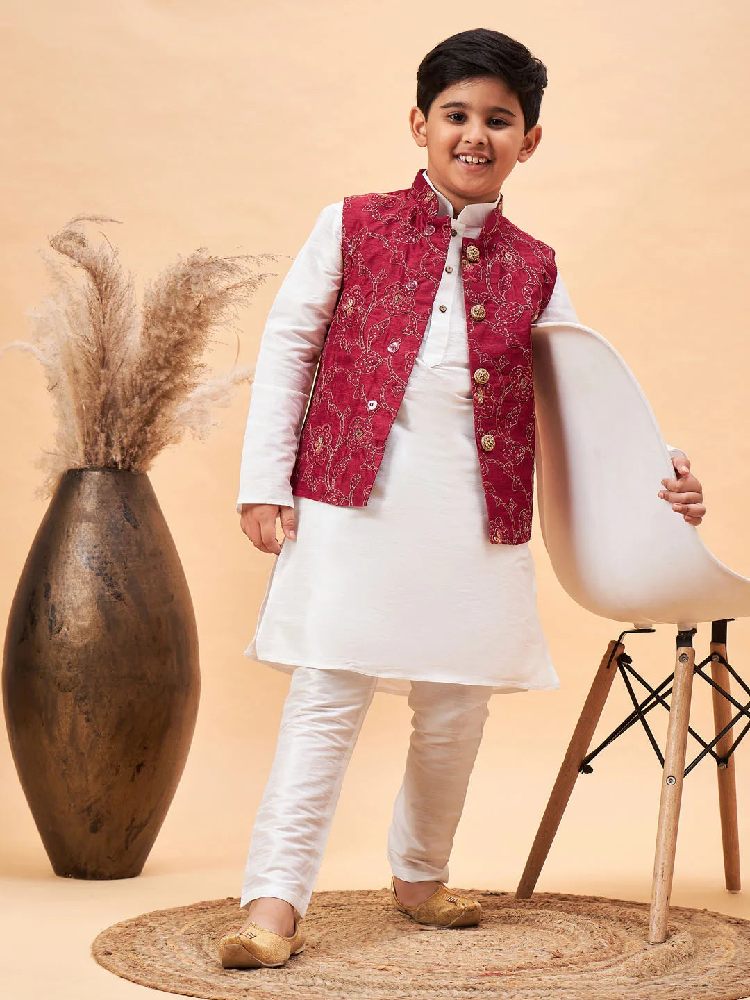 Vastramay - Boys' Maroon Jacket Only