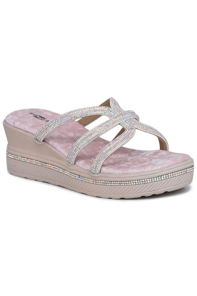 Shezone-Fashion Open Back Sandal 2 inches Wedge Heels
