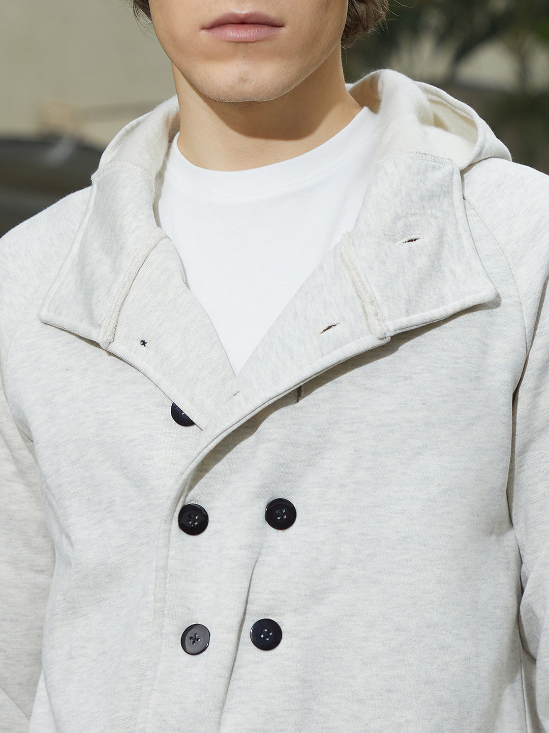 Mens Cloud Grey Double Breasted Jacket