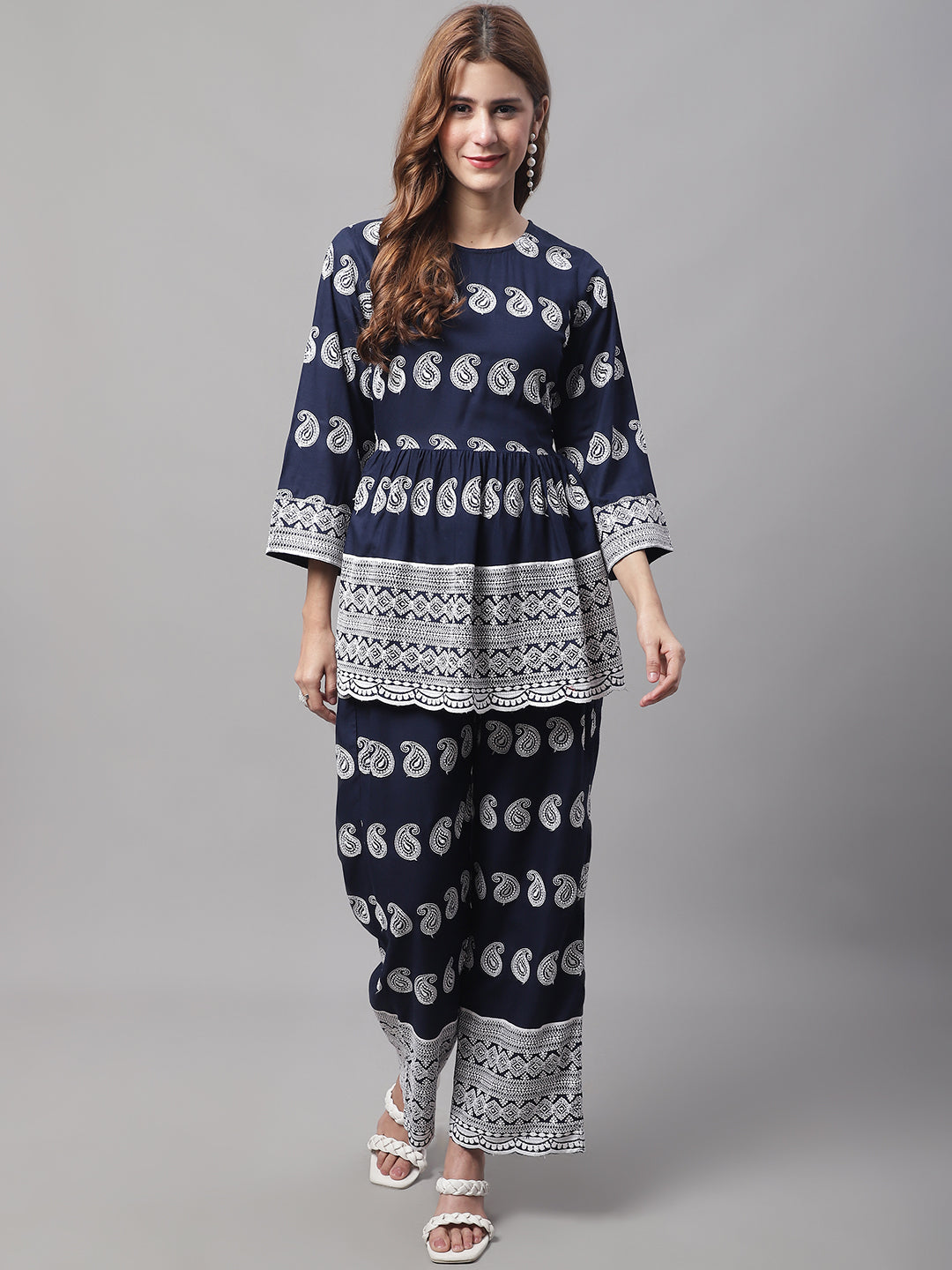 Women Embroidered And Sequin Work Co Ords