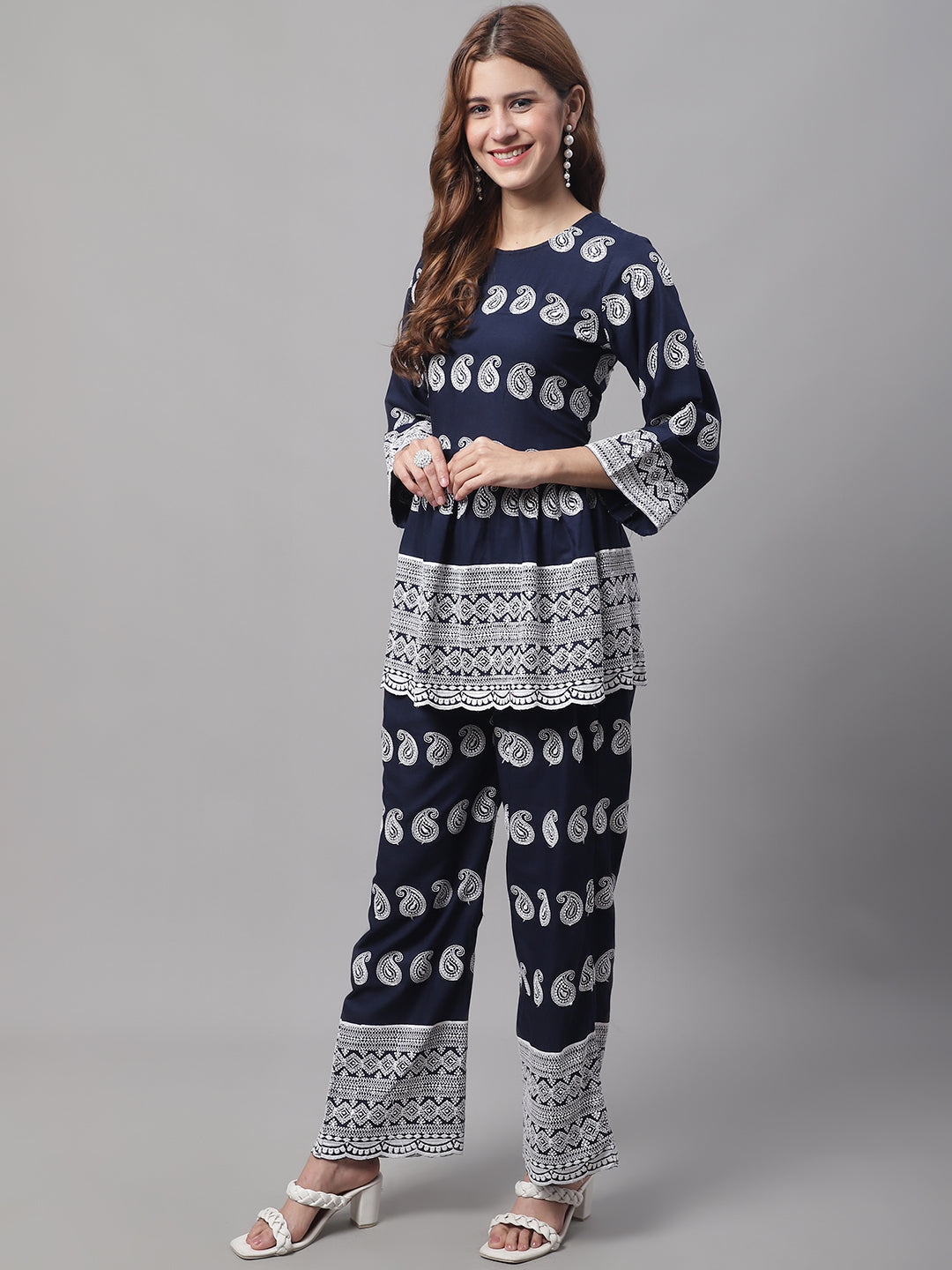 Women Embroidered And Sequin Work Co Ords