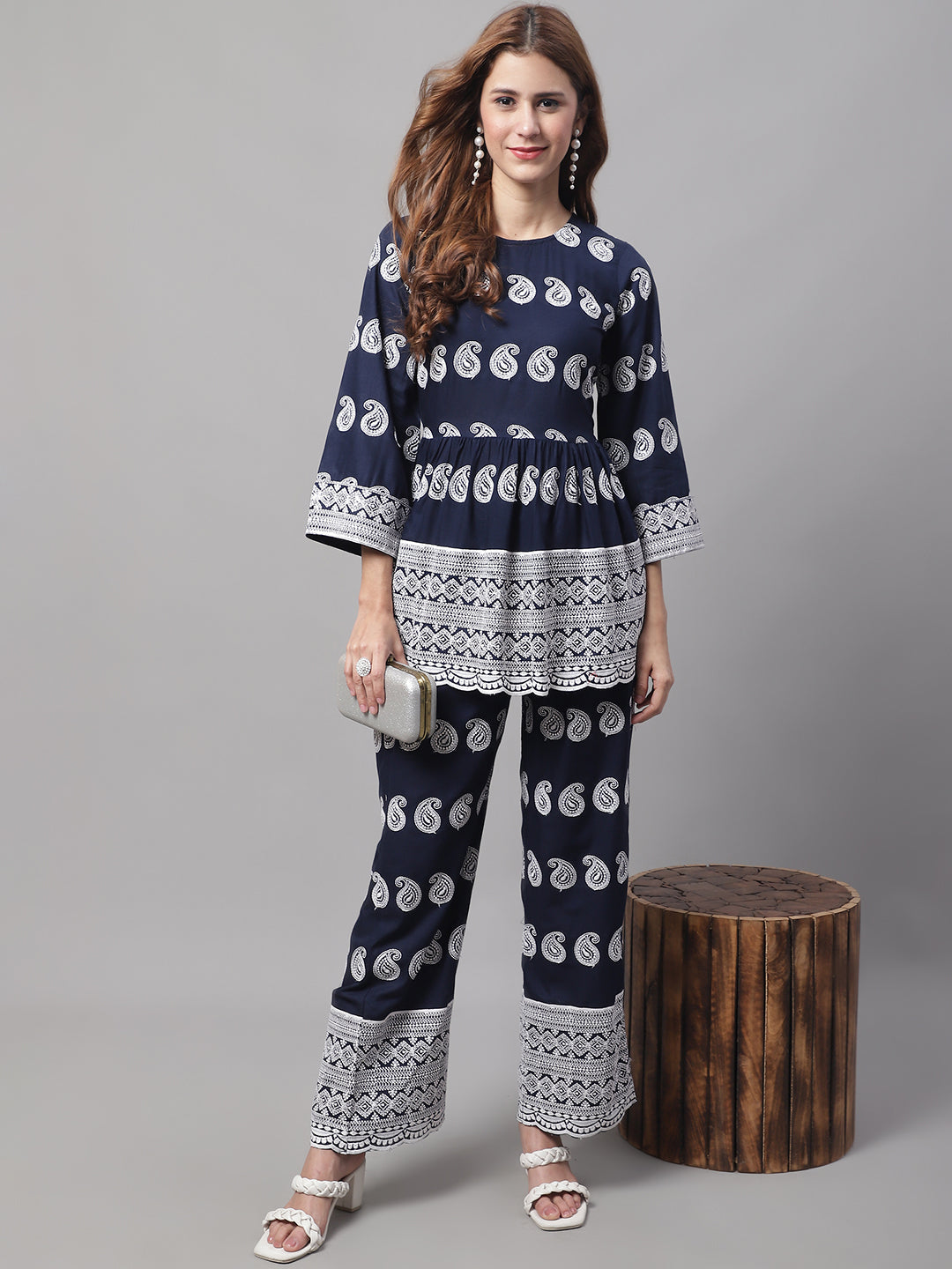 Women Embroidered And Sequin Work Co Ords