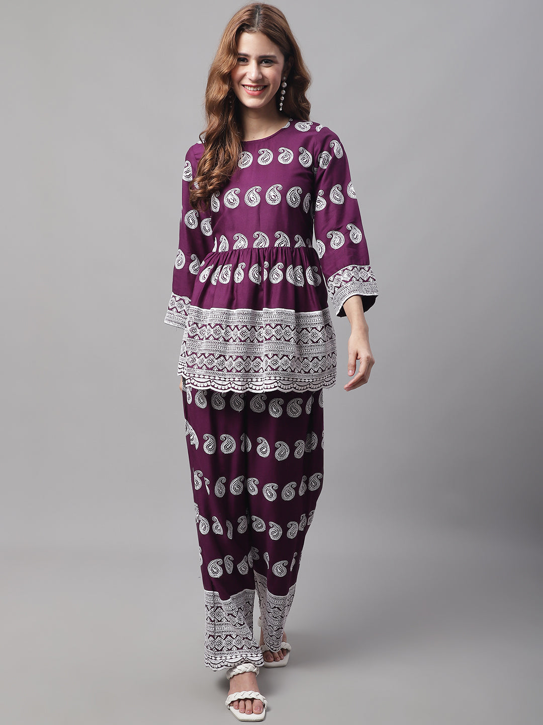 Women Embroidered And Sequin Work Co Ords