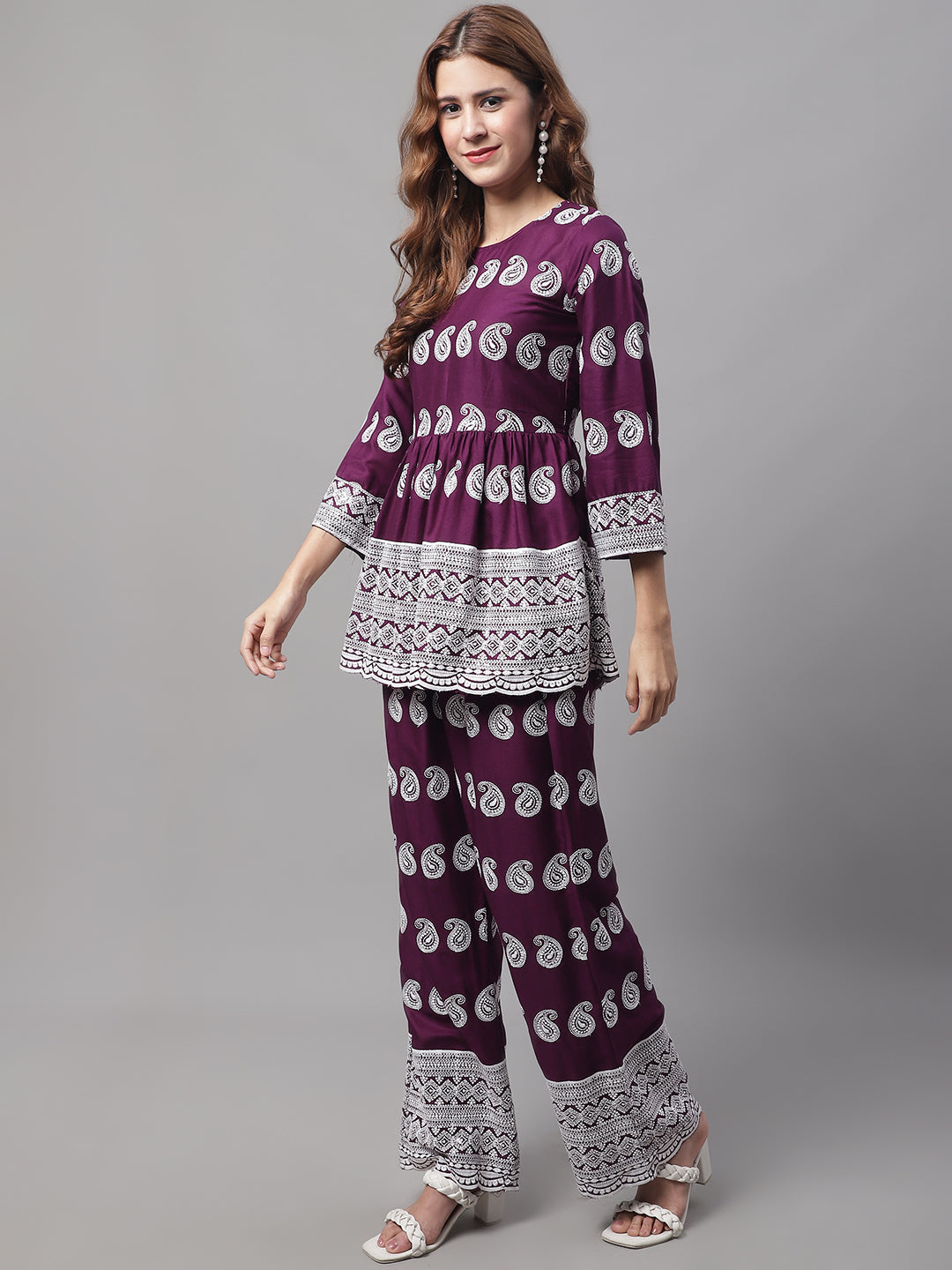 Women Embroidered And Sequin Work Co Ords