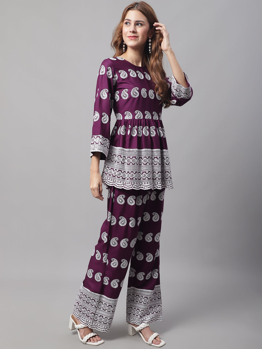 Women Embroidered And Sequin Work Co Ords