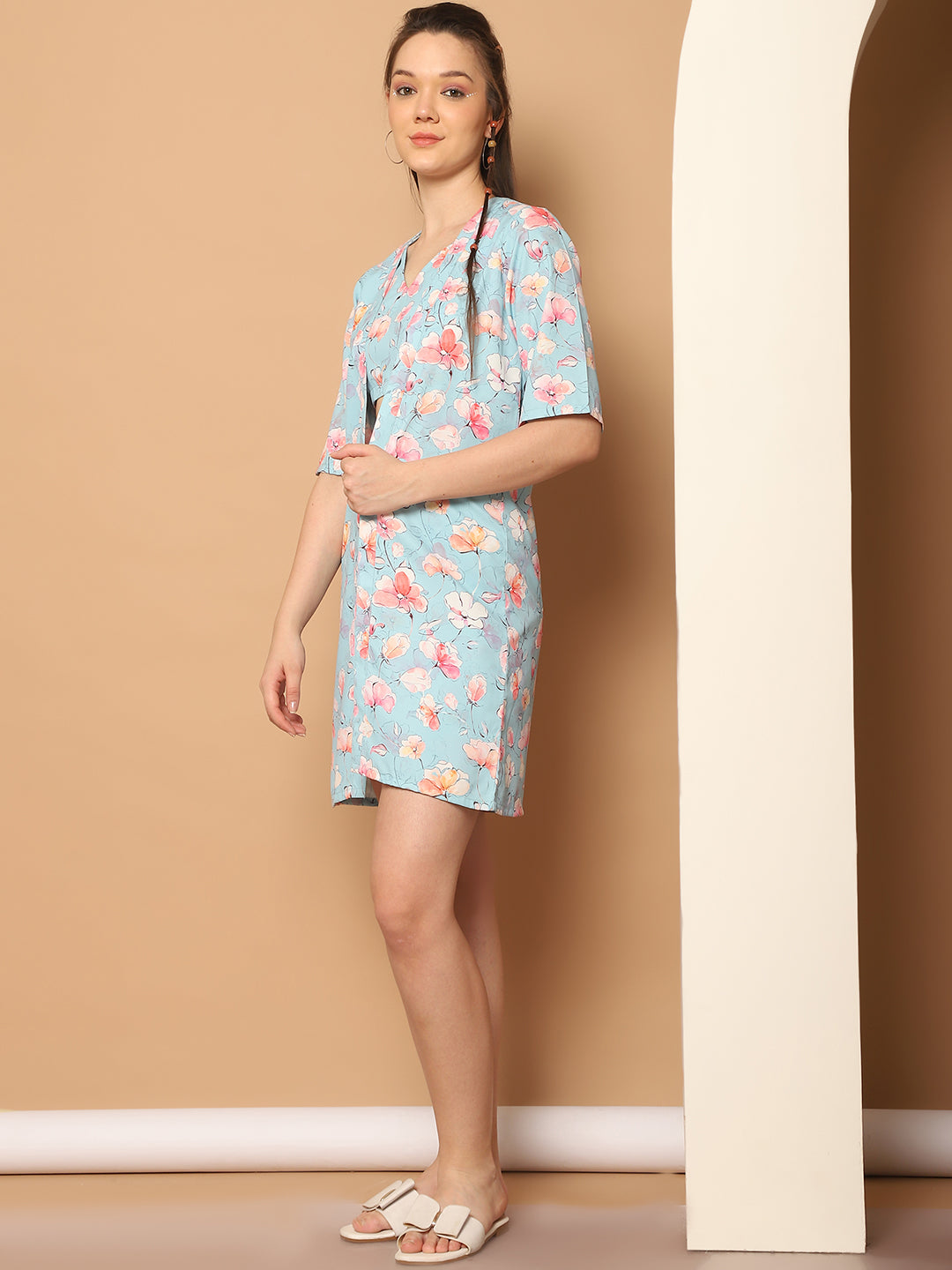 Printed Top With Shorts Shurg