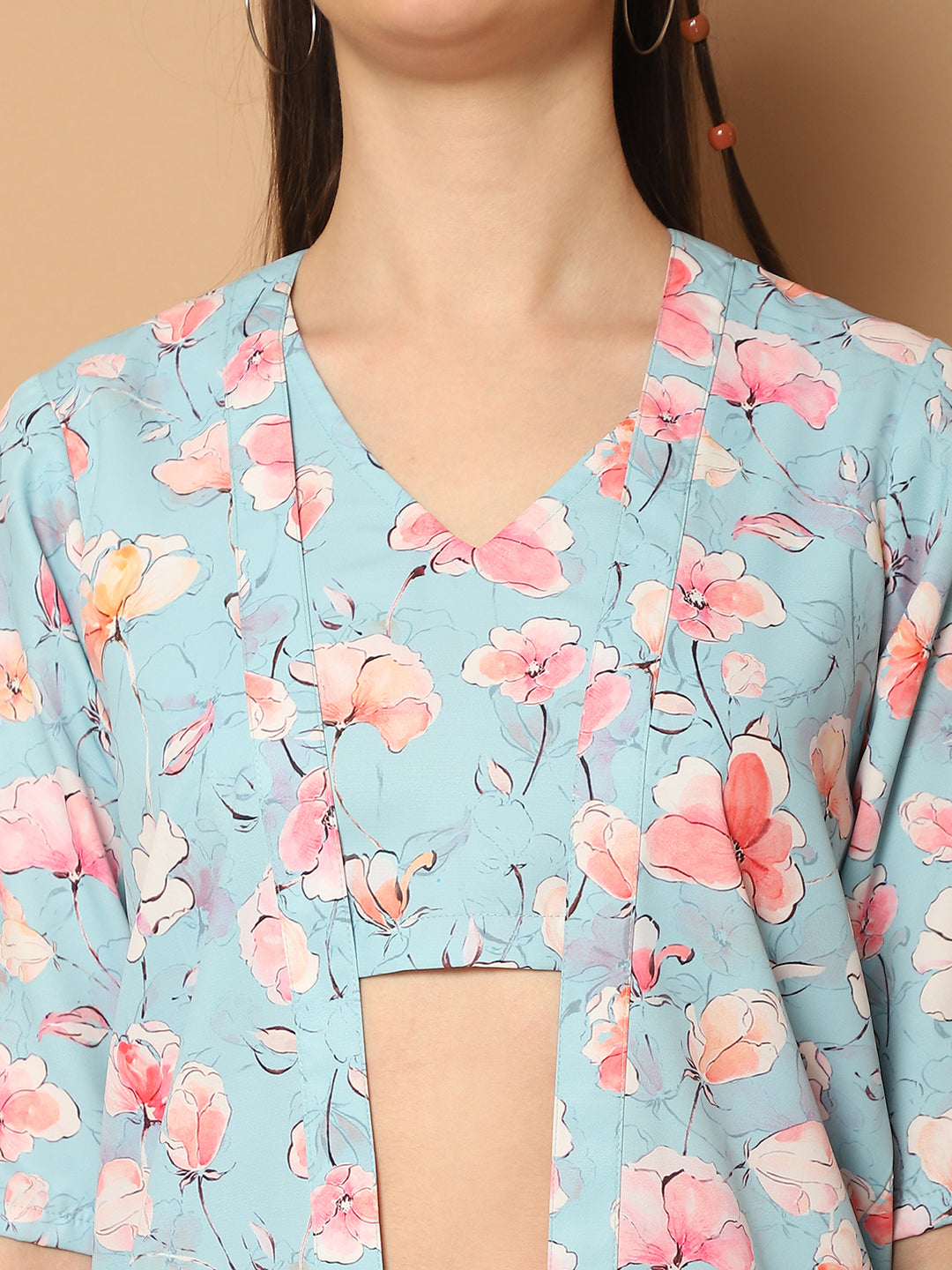 Printed Top With Shorts Shurg