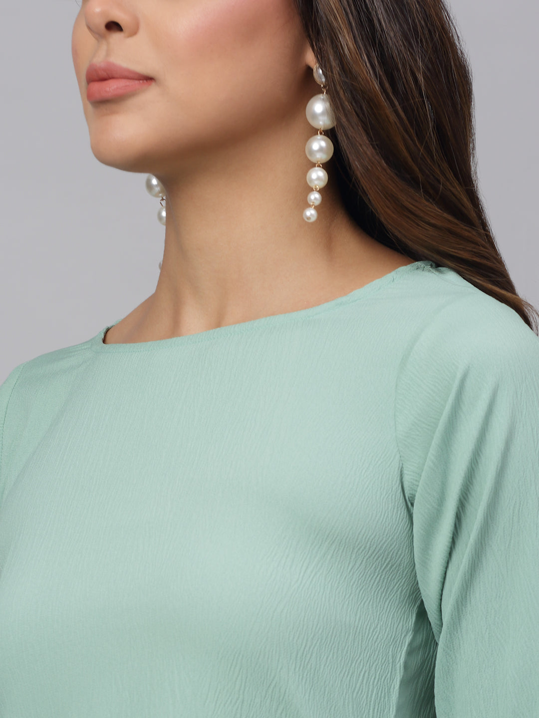Women Green A Line Dress