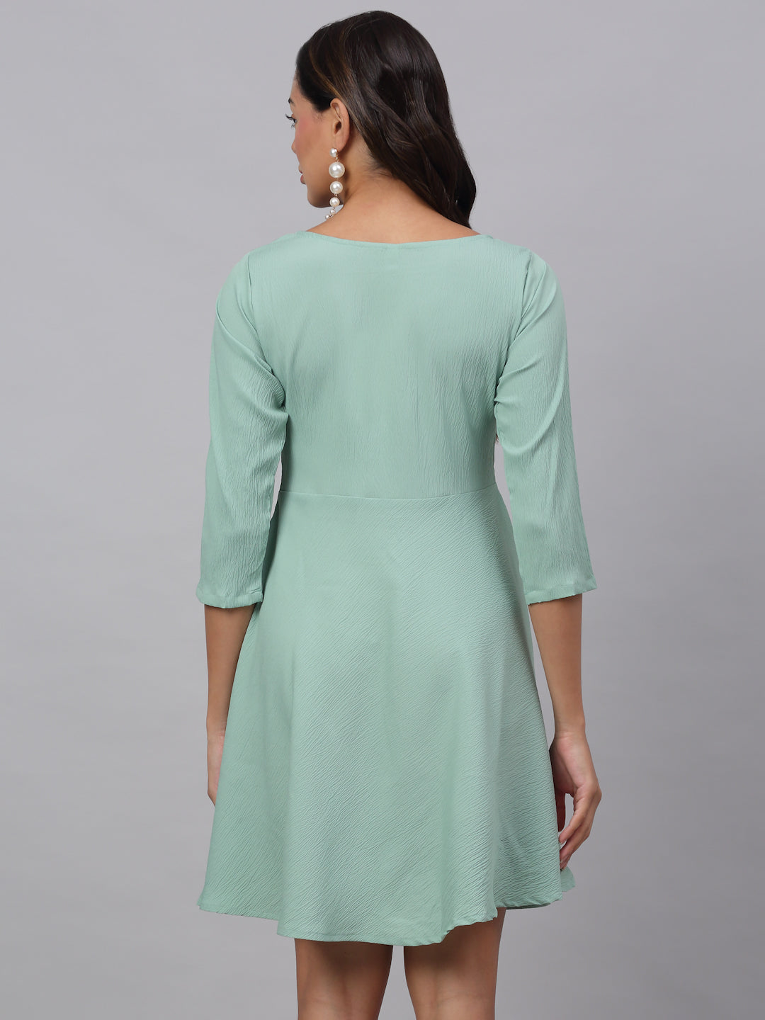 Women Green A Line Dress
