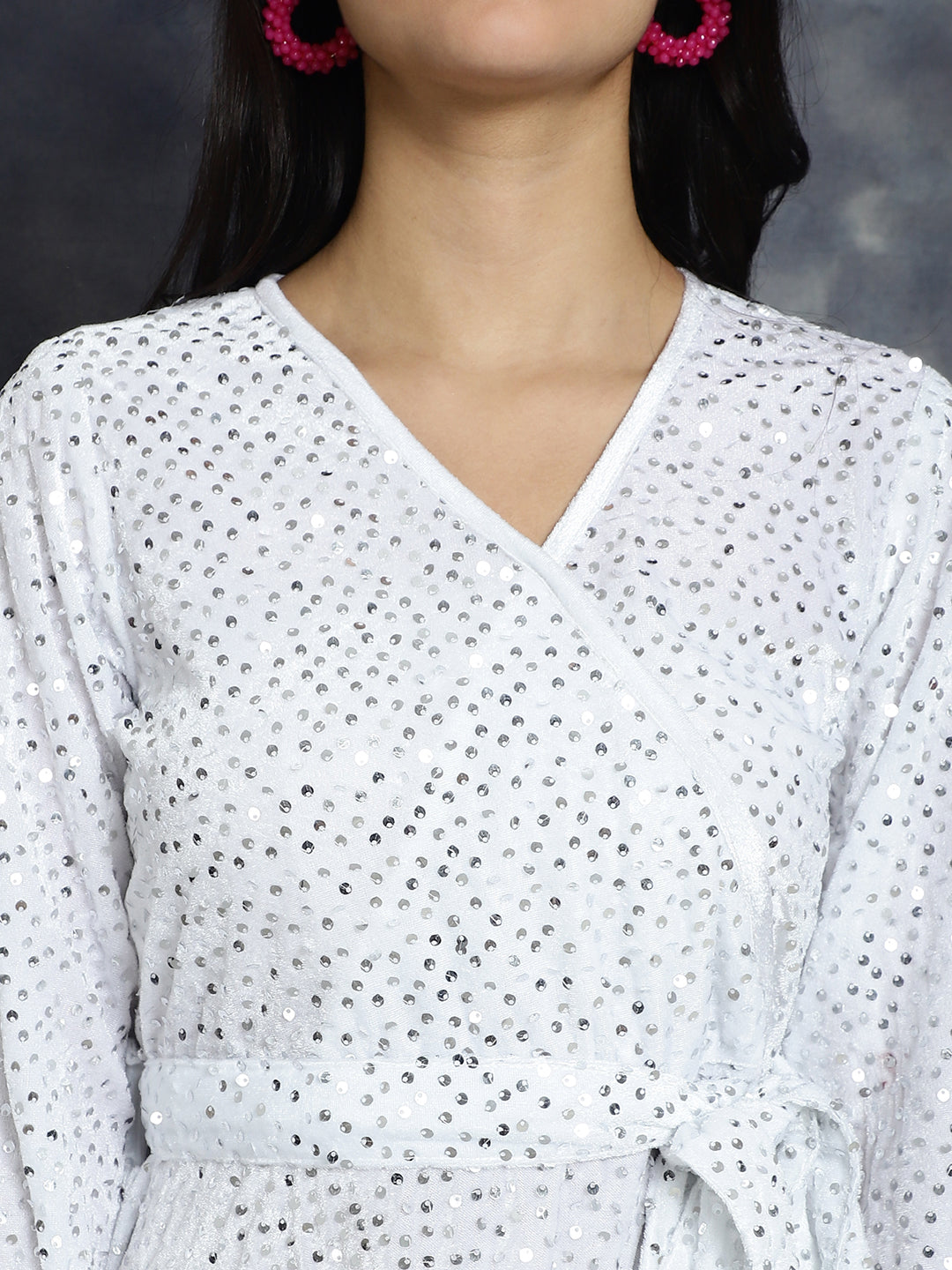 Womens Sequin Velvet A Line Dress