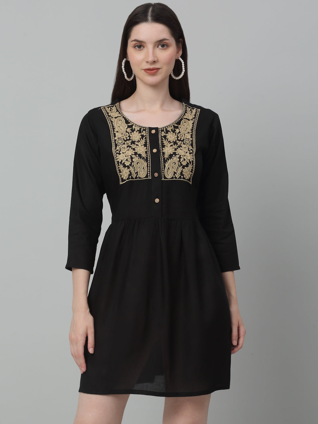 Womens Embroidered A Line Dress