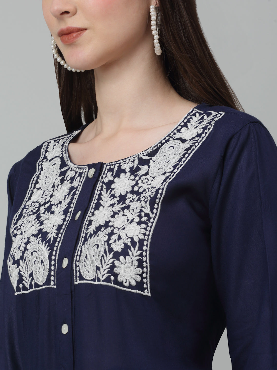 Womens Embroidered A Line Dress