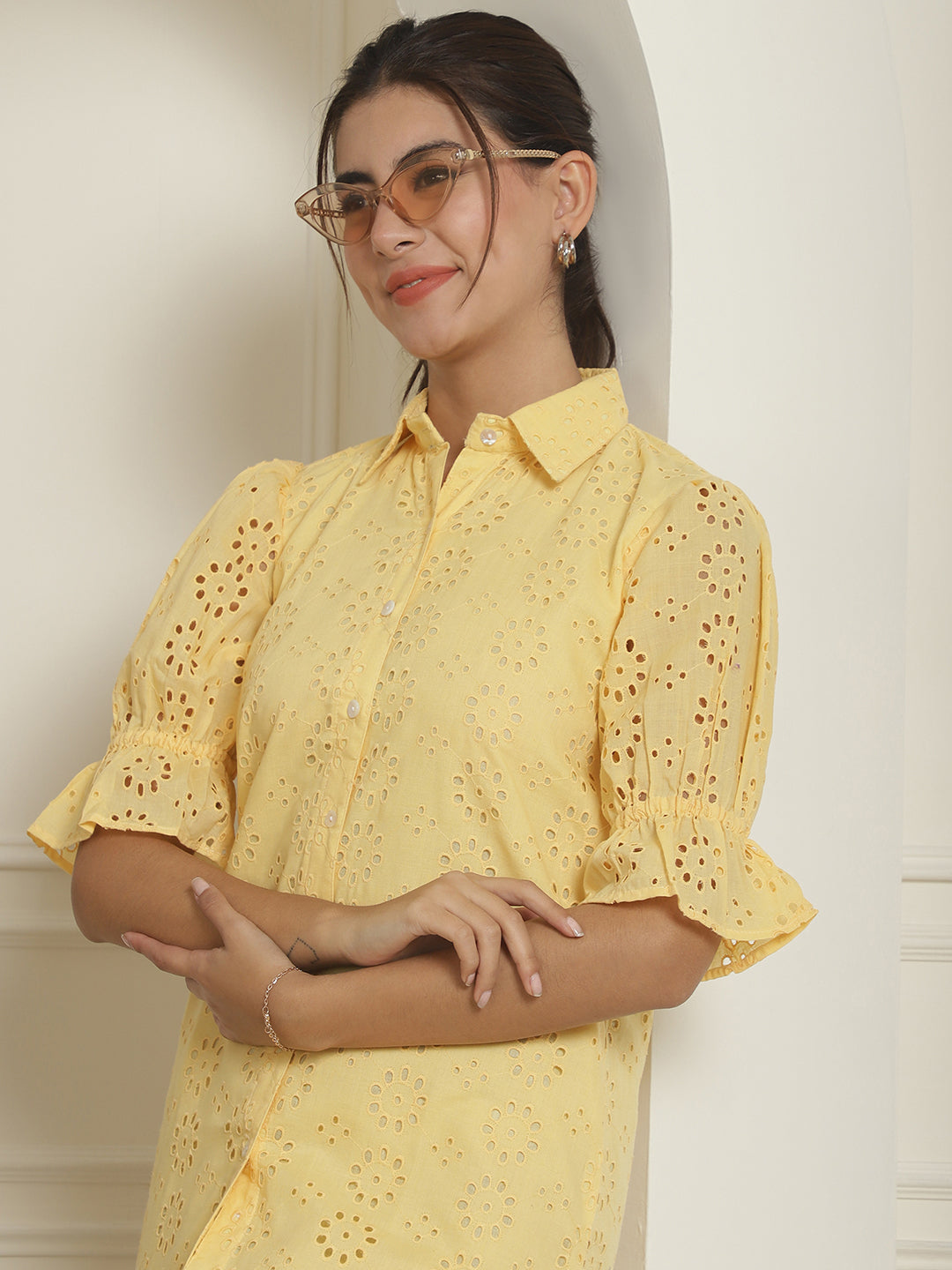 Embroidered Cotton Dress For Women