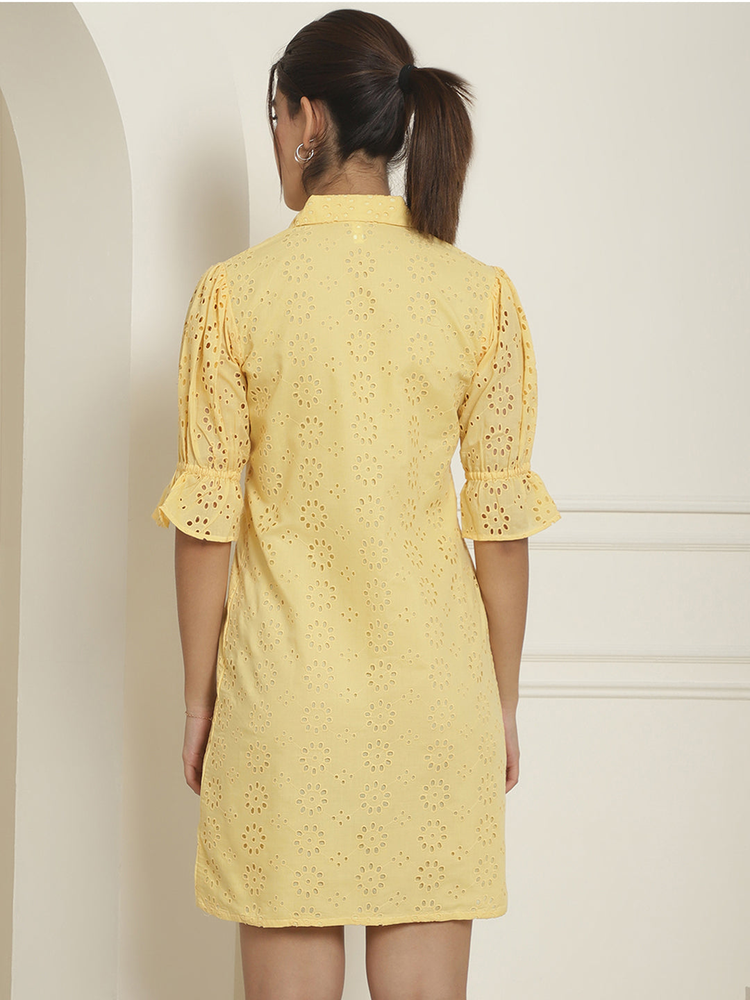 Embroidered Cotton Dress For Women