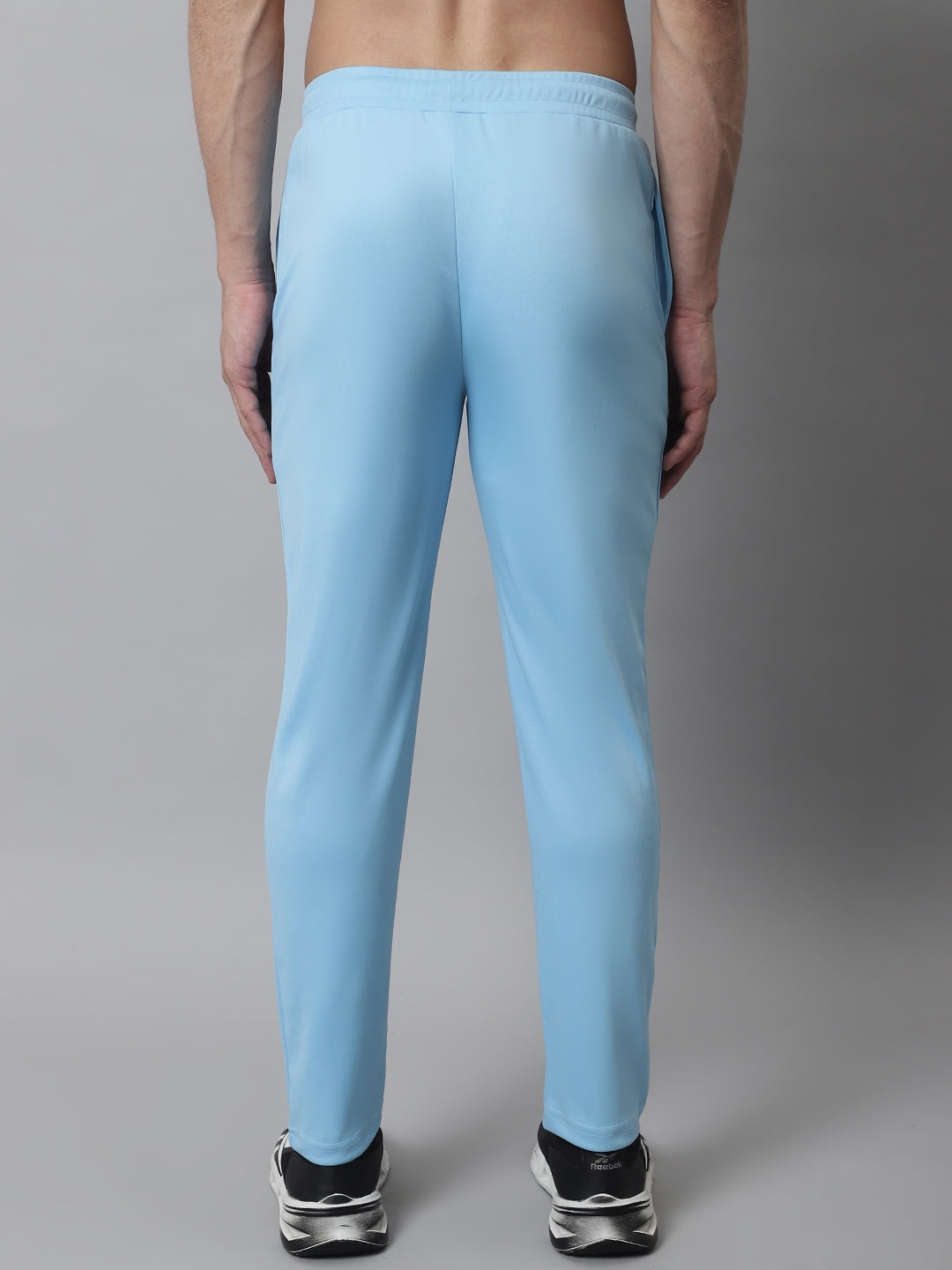 Mens Sky Blue Solid Streachable Lycra Trackpants Jog