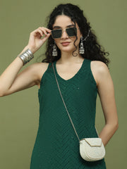 Embroidered Rayon Kurta for Women ( JOK 1579 Green )