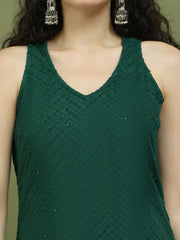 Embroidered Rayon Kurta for Women ( JOK 1579 Green )
