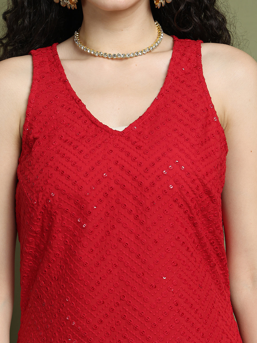 Embroidered Rayon Kurta For Women