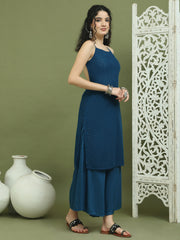 Backless Designer Kurta for Women ( JOK 1577 Peacock )