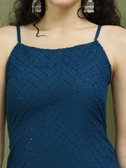 Backless Designer Kurta for Women ( JOK 1577 Peacock )