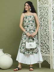 Foil Printed Rayon Kurta. ( JOK 1573 Green )