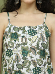Foil Printed Rayon Kurta. ( JOK 1573 Green )