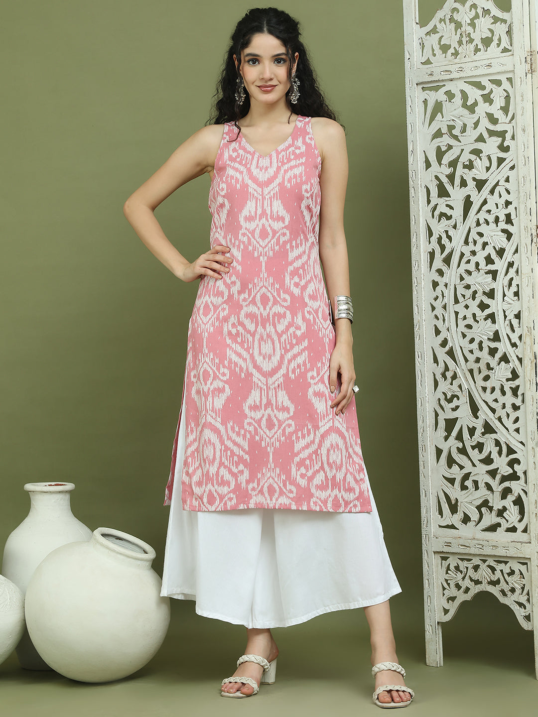 Womens Printed Rayon Kurtas