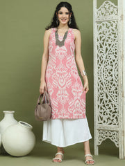 Women's Printed Rayon Kurtas ( JOK 1585 Pink )