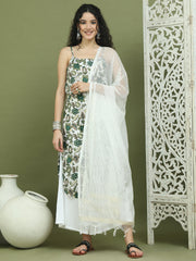 Foil Printed Rayon Kurta Palazzos With Dupatta ( JOKPL 2137W D31W 1573 Green )