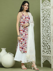 Foil Printed Rayon Kurta Palazzos With Dupatta ( JOKPL 2137W D31W 1573 Purple )