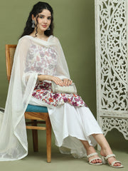 Foil Printed Rayon Kurta Palazzos With Dupatta ( JOKPL 2137W D31W 1573 Purple )