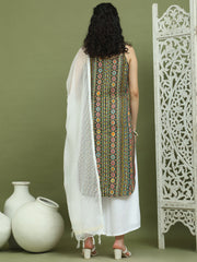Foil Printed Rayon Kurta Palazzos With Dupatta ( JOKPL 2137W D31W 1583 Olive )