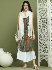 Foil Printed Rayon Kurta Palazzos With Dupatta ( JOKPL 2137W D31W 1583 Olive )