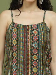 Foil Printed Rayon Kurta Palazzos With Dupatta ( JOKPL 2137W D31W 1583 Olive )