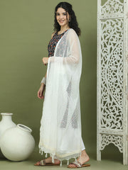 Floral Printed Rayon Kurta Palazzo Set ( JOKPL 2137W D31W 1584 Black )