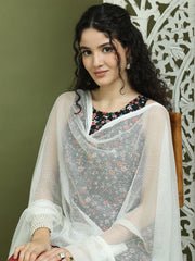 Floral Printed Rayon Kurta Palazzo Set ( JOKPL 2137W D31W 1584 Black )