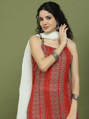 Foil Printed Rayon Kurta Palazzo Dupatta ( JOKPL 2137W D31W 1586 Red )