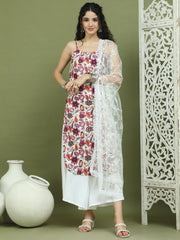 Foil Printed Rayon Kurta Palazzos With Dupatta ( JOKPL 2137W D67W 1573 Purple )