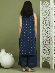Women's Printed Rayon Kurtas ( JOK 1585 Navy )