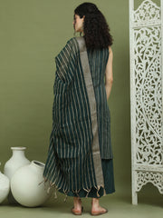 Woven Design straight Kurta Palazzo With Dupatta ( JOKPL D68G 1587 Green )