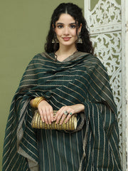 Woven Design straight Kurta Palazzo With Dupatta ( JOKPL D68G 1587 Green )