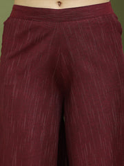 Woven Design straight Kurta Palazzo With Dupatta ( JOKPL D68M 1587 Maroon )