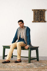 Men's Embroidered Waistcoat and Kurta Pyjama